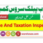 Excise And Taxation Inspector PPSC